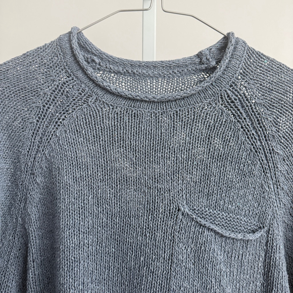 Men's Outerknown Gray Cotton Blend Sweater - Picture 2 of 9